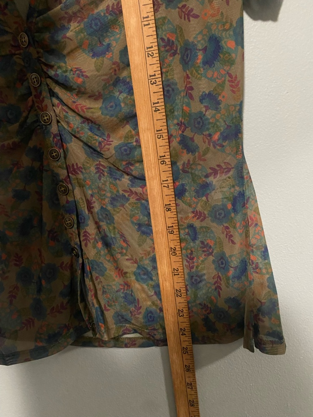 Natural Life Carina Top Sheer Floral Button Down XL Whimsical Fairy Boho Top NWT - Picture 8 of 9